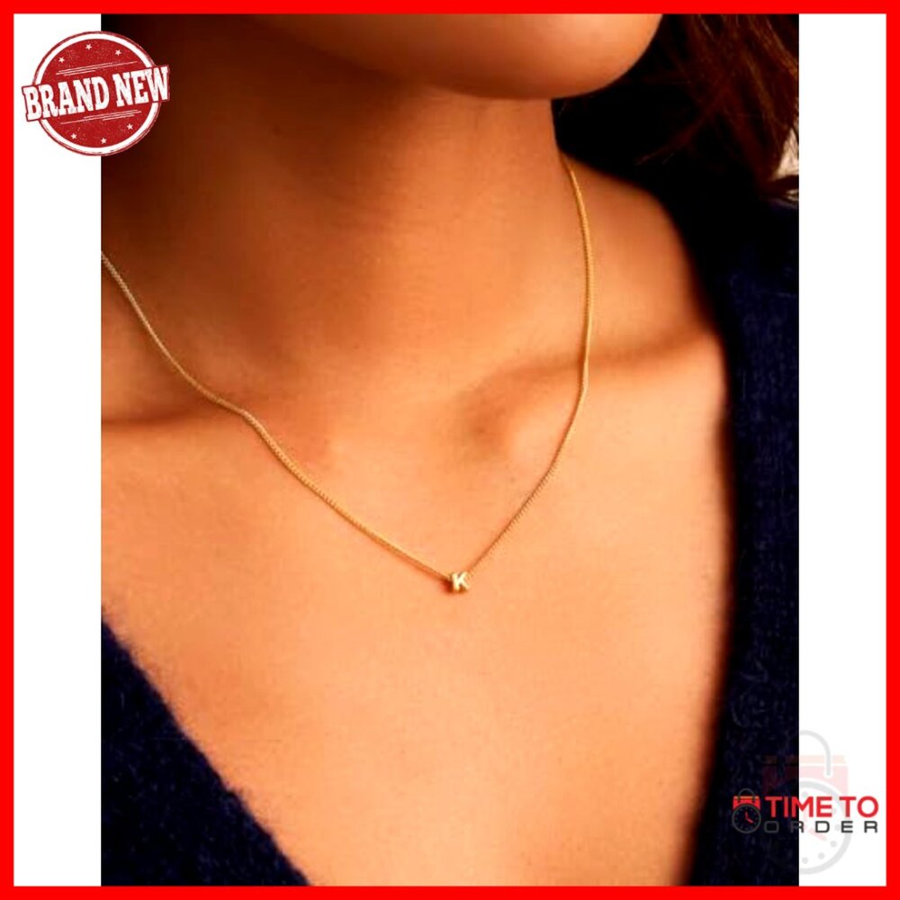 Personalized Initial Charm Necklace, Adjustable 1… - image 2